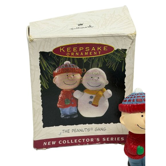 VTG Hallmark Keepsake Ornament The Peanuts Gang Charlie Snowman Christmas 2.5" - Picture 3 of 5